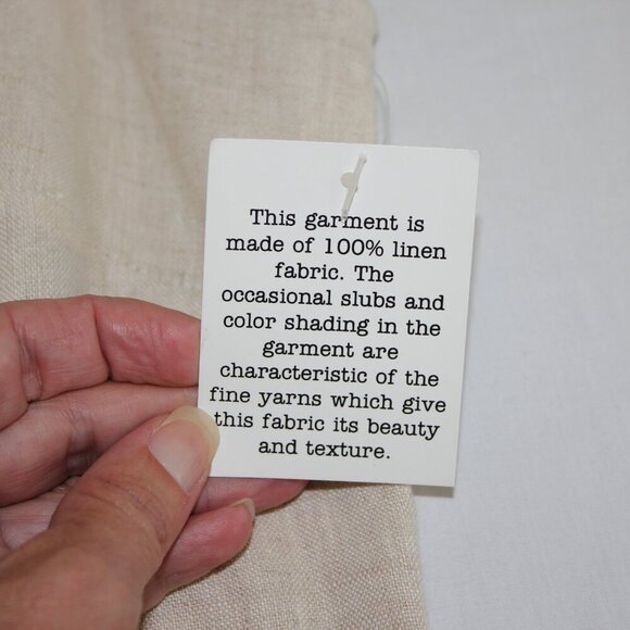 Units Womens 100% Linen Maxi Shirtdress Sleeveless Button Front Size Med NWOT - Picture 6 of 10